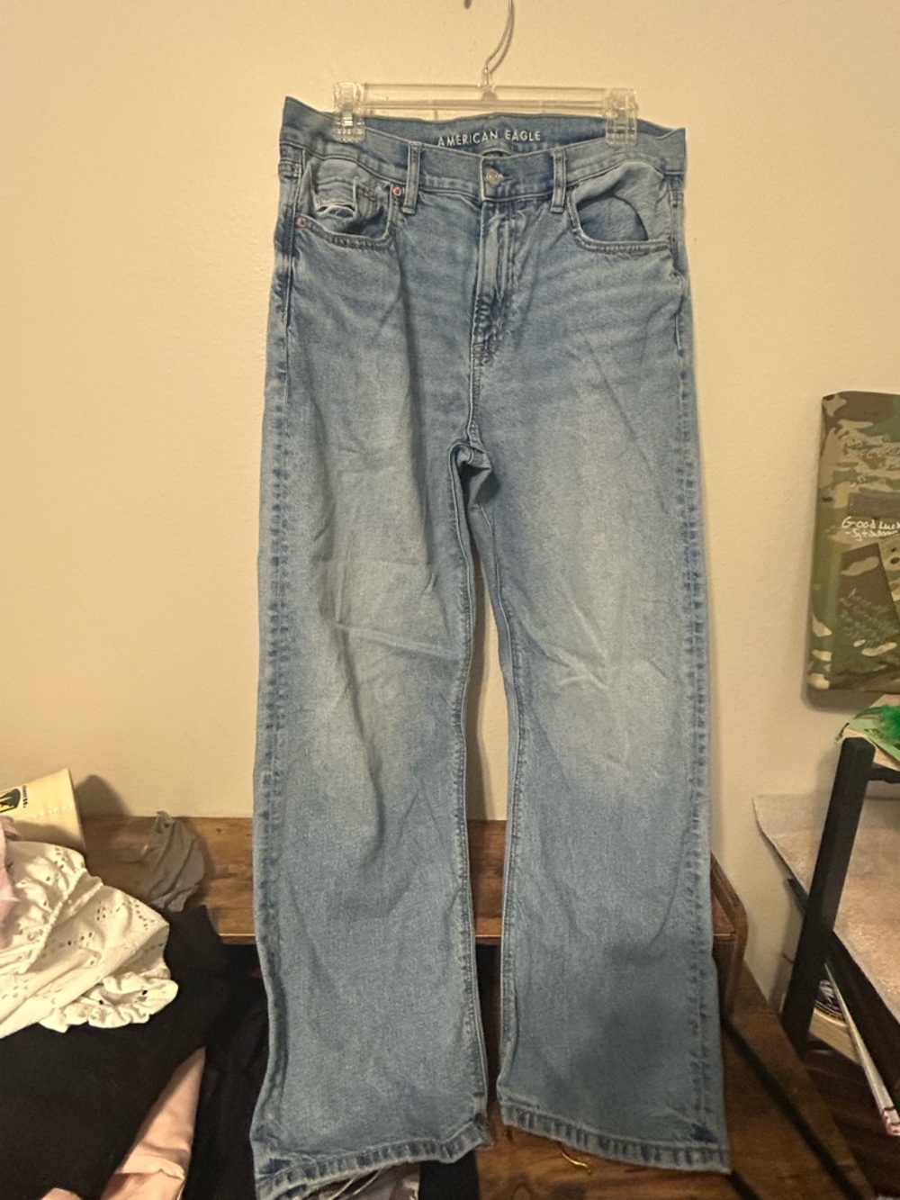 American Eagle Blue Denim Strigid AE Ex-Boyfriend Jeans Womens 8 Regular